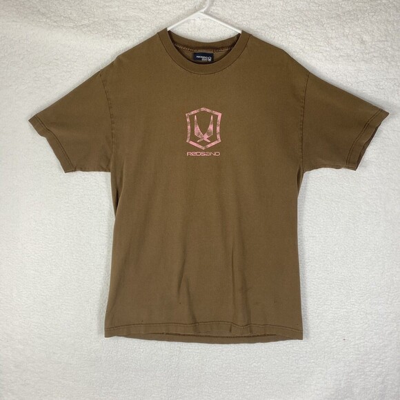 Vintage y2k Redsand Brown T-shirt Surfer‎ Skater Logo Distressed No Tag MEASURED - Picture 1 of 11